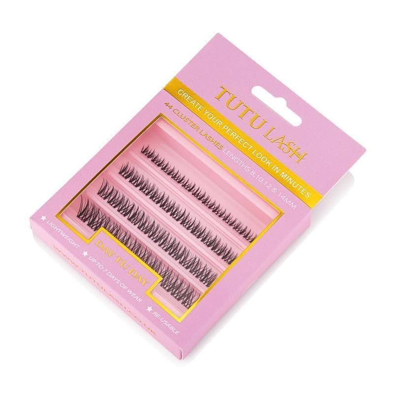 TUTU LASH Tutu Lash DIY Cluster Lashes DAY TU DAY 44 x cluster lashes self application easy to apply lashes lash cluster box re-usable vegan (Day Tu Day Cluster Lash Box)
