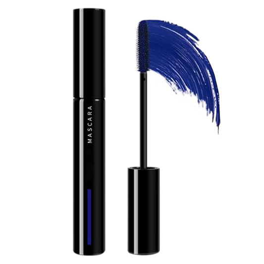 Generic Navy Blue Waterproof Tubing Mascara – Deep Blue Colored Volumizing & Curling Mascara – Long Lasting, Smudge-Proof, Easy to Remove Eye Makeup Highly Pigmented for Bold Lash Looks (blue)