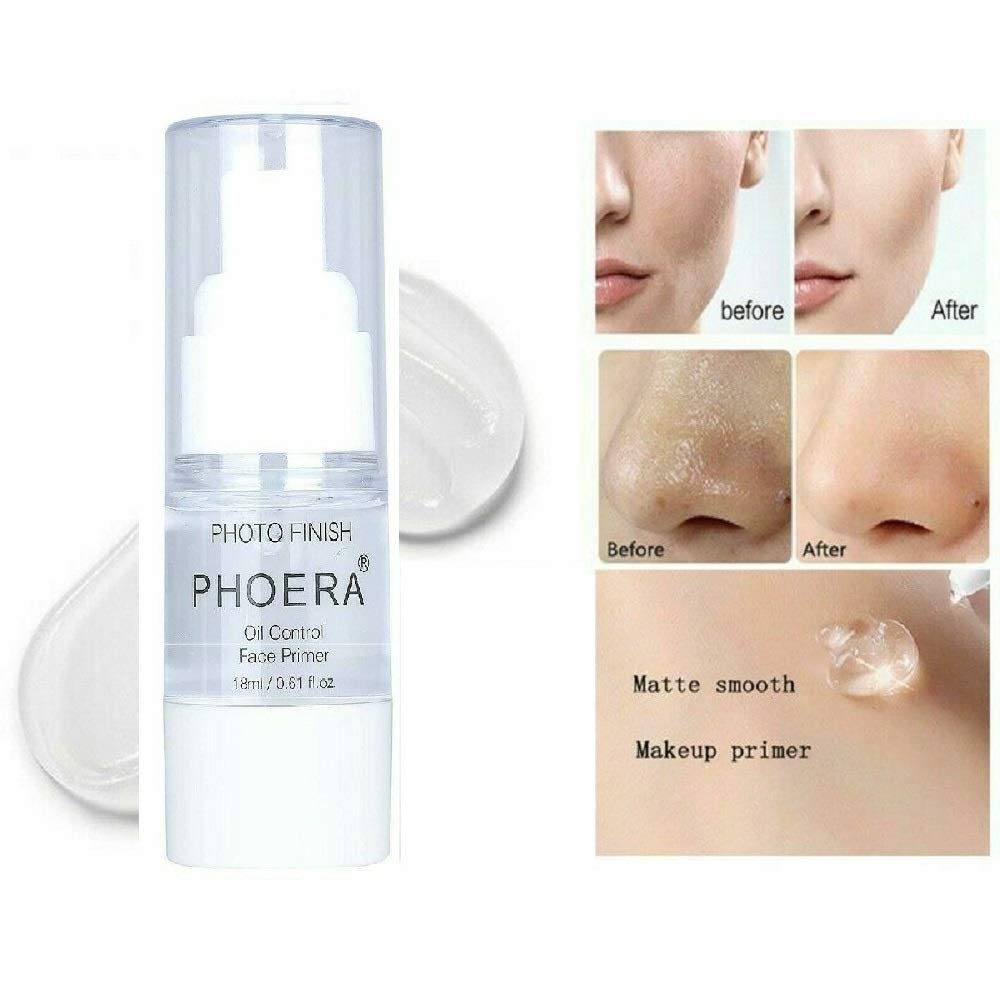 Phoera AQUAPURITY - PHOERA Primer Matte Finish Face Makeup Pore filler Primer Foundation Base Oil Control Full Coverage Make Up Base Concealer Long Lasting Flawless Pores Minimiser Liquid Moisturizing (18ML)