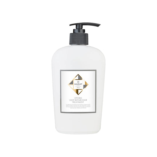 Hadat Hydro Deep Repair Hair Treatment, 500 ml: restores, moisturises and protects damaged hair with macadamia oil and hydrolysed collagen.
