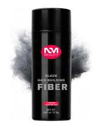NM BEAUTY Hair Building Fiber Black & Dark Brown Fill Thinning & Fine Hair For Quickly Fuller Look Men & Barbers, 5 Seconds Cover Hair Loss Net WT. 0.97oz/27.5g by NM Beauty (Black)