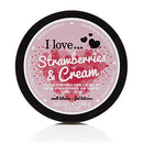 I Love Strawberries & Cream Body Butter, Made With 87% Naturally Derived Ingredients Including Shea Butter & Coconut Oil For Soft & Hydrated Skin, Moisturising & Lightly Scented, Contains Natural Fruit Extracts, VeganFriendly 200ml