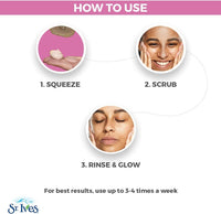 beauty mix St. Ives Radiant Skin Face Scrub for Dull Skin, Pink Lemon and Mandarin Orange, Dermatologist-Tested Face Wash Scrub with 100% Natural Exfoliants, 150 ml, Pack of 3 for Brighter, Smoother Skin