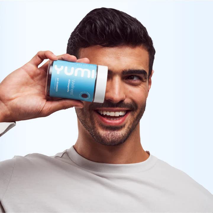 Yumi Nutrition Ashwagandha Gummies | High Strength 1200mg Per Serving Ashwagandha Capsules | 3% Withanolides Help Reduce Stress, Promote Calm & Sharpen Your Focus | x120 Elderberry Flavoured Gummies | 2 Month Supply