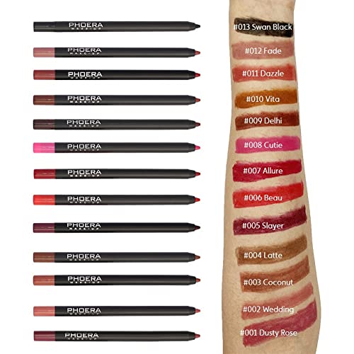 Phoera AQUAPURITY PHOERA Matte Super Smooth Pigmented Lip Liner Long-lasting Smudge proof Matte Lip Pencil Waterproof Makeup Contour Lipliner MATTE SUPER SMOOTH (003 Coconut)