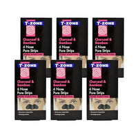 Creightons T-Zone 6 x 6 Multipack of Pack Charcoal & Bamboo Purifying Nose Pore Strips, Specially Formulated to Unclog Pores & Remove Impurities For Brighter, Clearer Skin