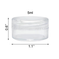 Desenda 20PCS 5ml Clear Sample Pots Empty Small Travel Containers Leak Proof Refillable Cosmetic Jars Makeup Sample Containers with Lid, Storage Pot for Lip Balm Scrub DIY Cosmetic