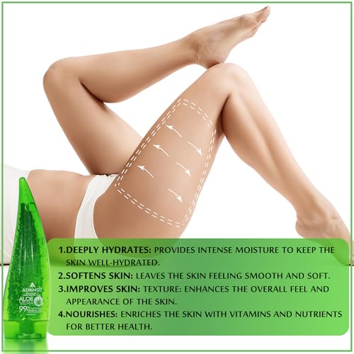 Alvanso Aloe Vera Firming Gel with Collagen and Hyaluronic Acid, Hydrating and Smoothing Formula - 250 ml