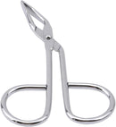 LNYMZD Silver Stainless Steel Eyebrow Scissors Tweezers,Elbow Pliers Clip Scissors,Flat Tip Tweezers Hair Plucker Hair Removal, Shave and Removal Women's