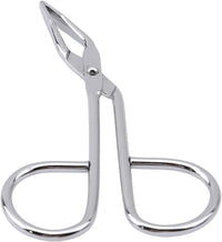 LNYMZD Silver Stainless Steel Eyebrow Scissors Tweezers,Elbow Pliers Clip Scissors,Flat Tip Tweezers Hair Plucker Hair Removal, Shave and Removal Women's