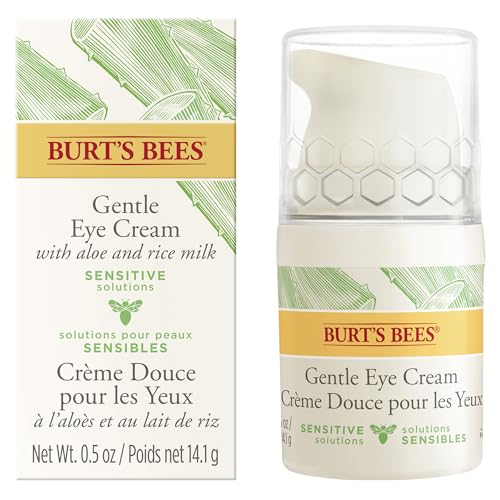 Burt's Bees 98.9% Natural Hydrating Daily Eye Cream Tube, Sensitive Formula, 14.1 g