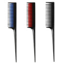 DAJUXIN 3 Pcs Hairdressing Back Combing Triple Teasing Comb Hairdressing Back Combing Tail Comb Hairdressing Combs for Back Brushing Combing Slicking Hair