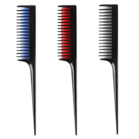 DAJUXIN 3 Pcs Hairdressing Back Combing Triple Teasing Comb Hairdressing Back Combing Tail Comb Hairdressing Combs for Back Brushing Combing Slicking Hair