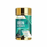 Vitaminnica Because your Health Matters Vitaminnica Iron Glycinate with Vitamin C | Pack of 60 Capsules | Healthy Iron Level for Men & Women