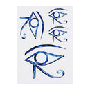 Azeeda 4 x 'Eye of Horus' Temporary Tattoos - Water Resistant, Skin-Safe, Non-Toxic Transfers, Mixed Sizes (TO00059896)