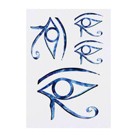 Azeeda 4 x 'Eye of Horus' Temporary Tattoos - Water Resistant, Skin-Safe, Non-Toxic Transfers, Mixed Sizes (TO00059896)