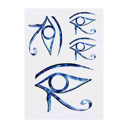 Azeeda 4 x 'Eye of Horus' Temporary Tattoos - Water Resistant, Skin-Safe, Non-Toxic Transfers, Mixed Sizes (TO00059896)