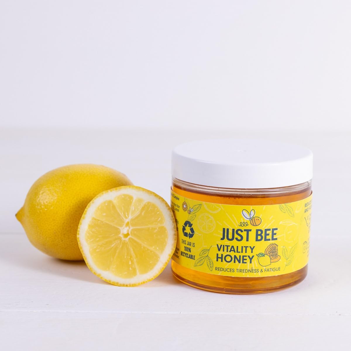 Vitality Honey with Ginseng, Lemon Extract & Vitamins B1-B12 for Tiredness & Fatigue (260g)