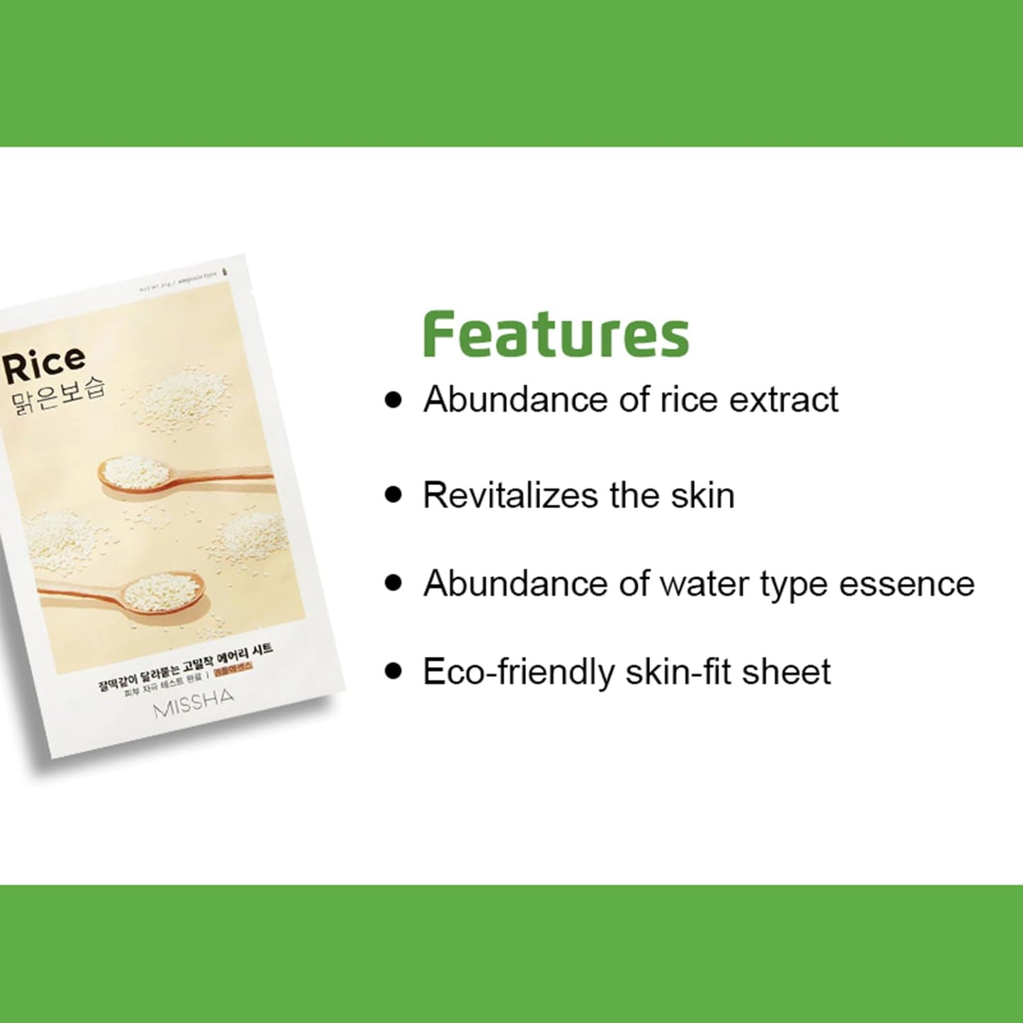 MISSHA Missha Airy Fit Rice Sheet Mask 19g