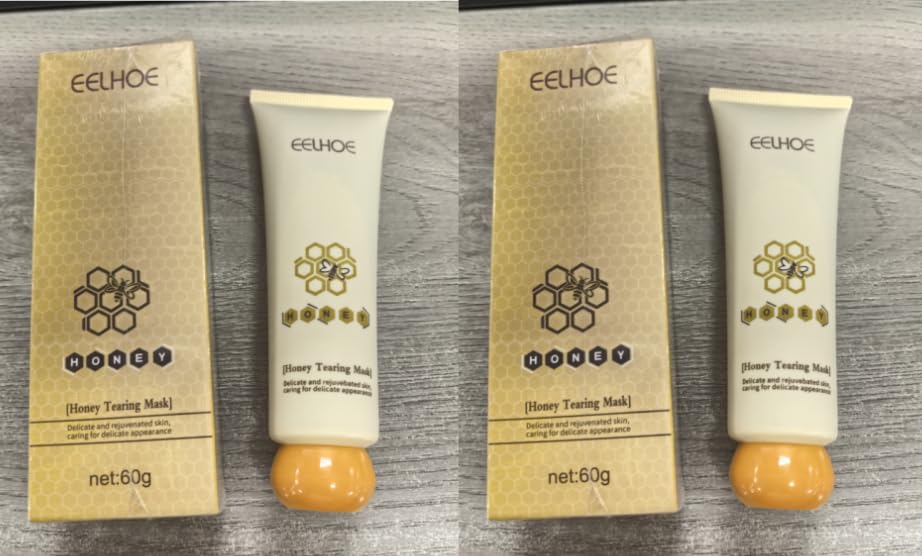 2 PCS Peel Blackhead Control Honey Peel Mask,Tear Off Honey Peel off Mask,Deep Moisturization,Reduces Fine Lines,for All Skin Types(60g)