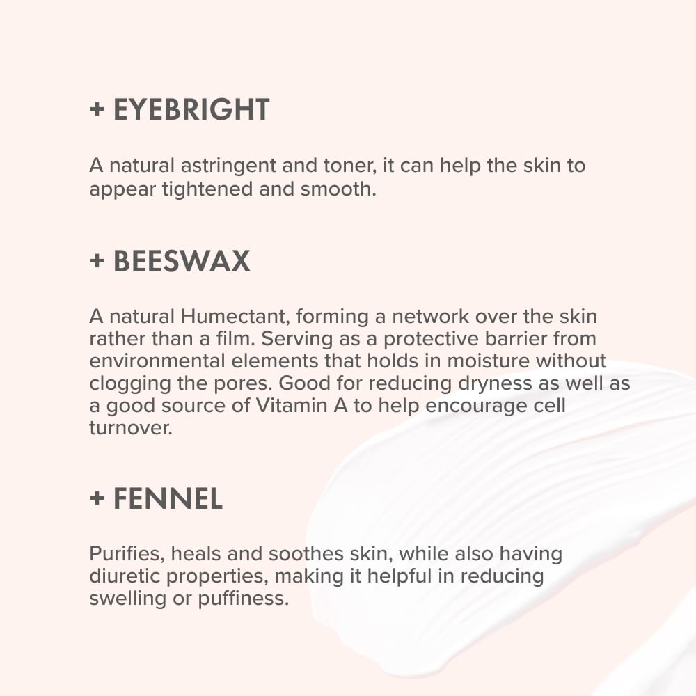 The Organic Pharmacy Lip + Eye Cream, 10ml - Multi-purpose, Moisturises, With Fennel, Eyebright, Beeswax, Ophthalmologically tested, Organic 13%, Natural 92.6%