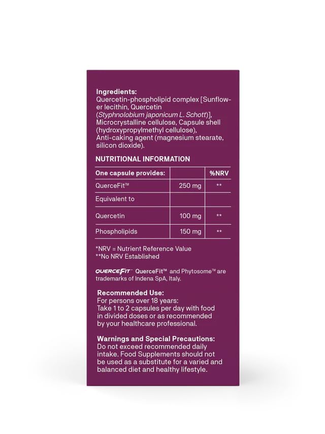 Natroceutics Quercetin Bioactive 60 Vegan Friendly Capsules| 20 Times More Bioavailable| Enhanced Delivery System| Fast Acting|