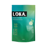 LOKA. LOKA Vitality Greens+| Super Greens Powder | Includes Plants, Ashwagandha, Reishi Mushroom, Maca Root, Vitamins/Minerals, Vegan & Gluten Free. 240g, 30 Servings