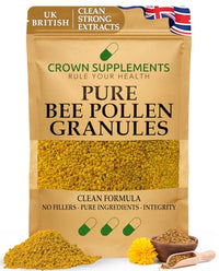 vegishake Pure Bee Pollen Granules Raw |Clean Honey Bee Supplements | Crown Supplements UK (500g)