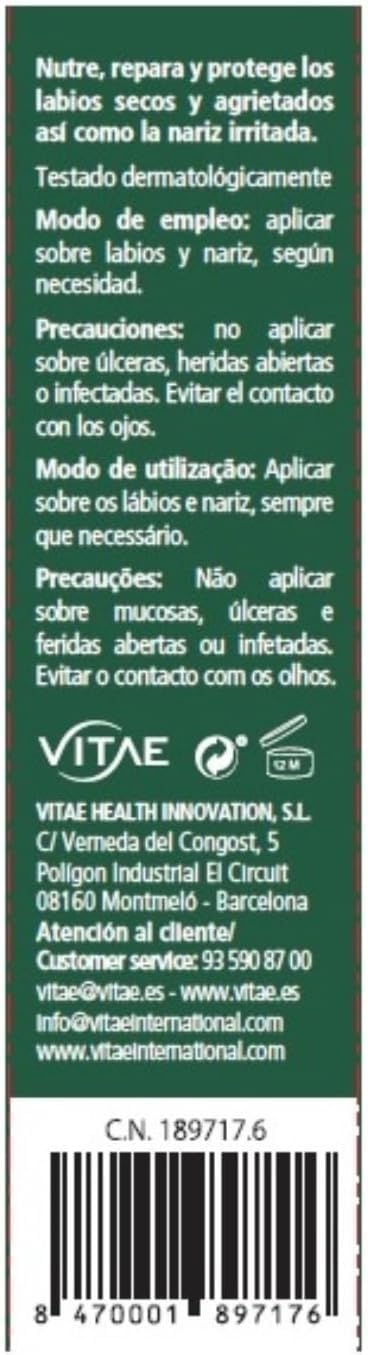 Vitae Oliovita Balm 10ml | Moisturizing Lip Balm | Sea buckthorn Oil, Hyaluronic Acid, Aloe Vera and Centella Asiatica | Nourishes, Hydrates and Protects