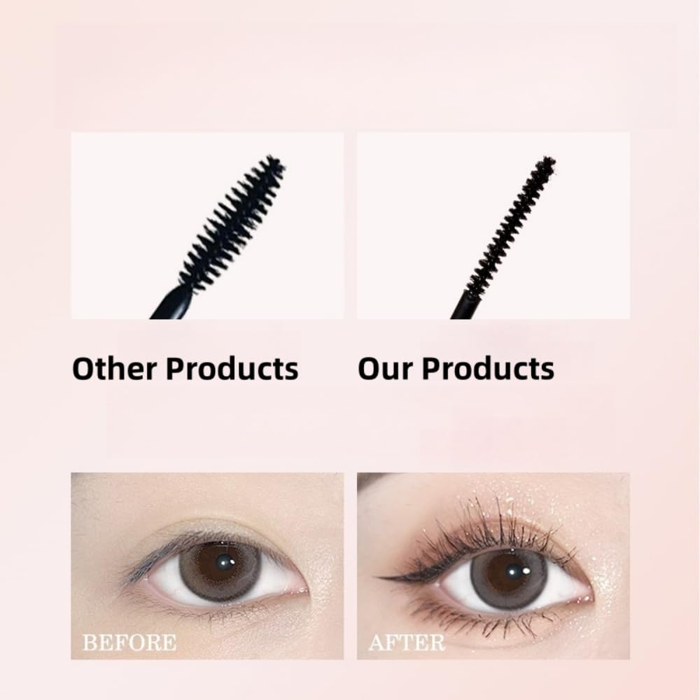 MAYEON Waterproof Mascara for Fine Short Eyelash and lower eyelash, Black Mascara with Ultra Fine Brush, Thickening, No clumping, Smudge-proof and Long Lasting, Lightweight