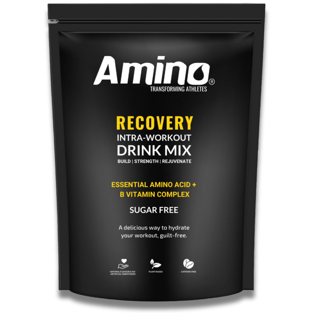 Amino Recovery - EAA & BCAA Intra Workout Powder - 7000mg EAA Amino Acid Recovery Drink & BCAA Powder - Protect Muscle & Aid Recovery - Sugar Free & Vegan (Apple, 22 Servings)