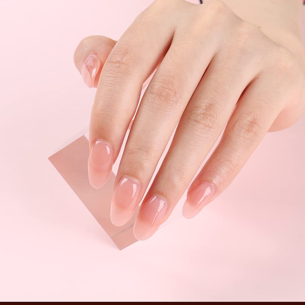 AIMEILI 8 in 1 Builder Base Sheer Color Gel Set, No Need Slip Solution Builder Extension, Soak Off UV LED Nude Gel Polish Multicolour Of 6pcs X 10ml - Gift Kit 38