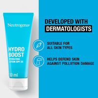 Neutrogena Hydro Boost City Shield Hydrating Face Lotion SPF 25, Protects Against Pollution and Sun Damage, with Hyaluronic Acid and Antioxidant for Radiant Skin, Broad Spectrum, 50ml