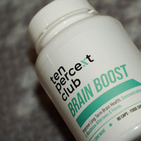 The Ten Percent Club - Brain Boost | Lions Mane Mushroom Complex Capsules for Enhanced Focus & Clarity | Nootropic Lions Mane Supplement for Cognitive Support | 90 Capsules
