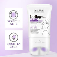 gcdat Neck Collagen Cream, Collagen Firming Lifting Neck Cream, Face & Neck Collagen Cream, Tightening Neck Anti-Wrinkle Collagen Cream With Firming Roller