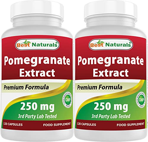 Best Naturals Pomegranate Extract 250 mg 120 Capsules (120 Count (Pack of 2))