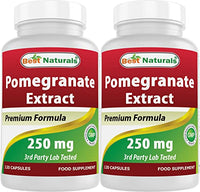 Best Naturals Pomegranate Extract 250 mg 120 Capsules (120 Count (Pack of 2))