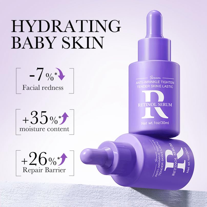 YUYUE-YY Retinol Serum, Anti Aging Retinol Serum for Face & Neck, Cream Serum for Smoothing Fine Lines and Skin Brightening, Anti Wrinkle Serum for Skin Repair, Acne, Scar, Dark Spot, Fine Line and Wrinkles