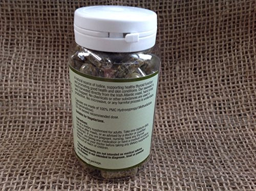 Emerald Isle Organic Irish Seaweed Kelp Seaweed Tablets 500 mg 90 Capsules Certified Organic Harvested in North Atlantic Coast of Ireland