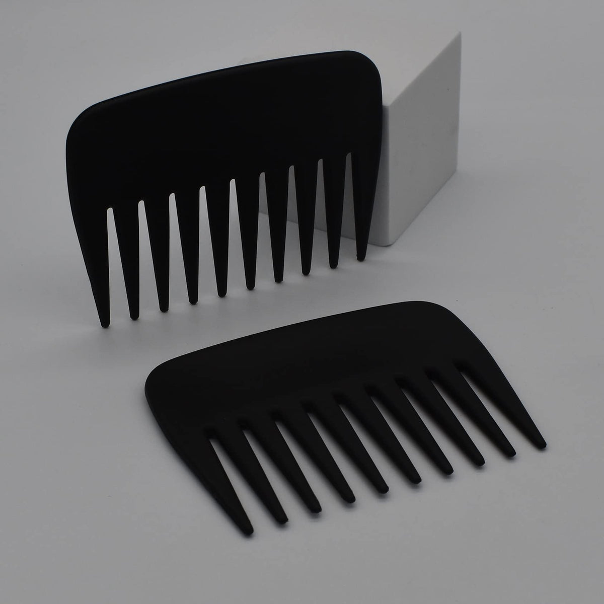 AIRERA 2 Pieces Professional Pompadour Streaker Afro Hair Combs, Mens Slickback Styling Comb, Wide Tooth Wet Pick Hair Beard Comb, Anti-Static Heat Resistant Hairdressing Shower Comb for Men Salon (A)