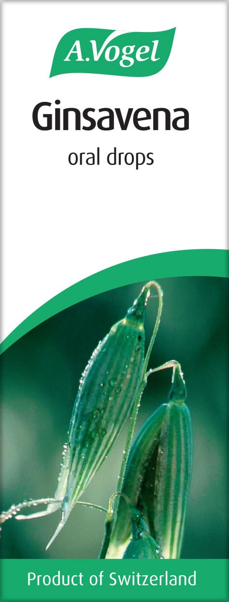 A.Vogel Ginsavena Drops | Herbal Food Supplement | Extract of Freshly Harvested Avena Sativa Herb & Eleutherococcus | Suitable for Vegans | 50ml