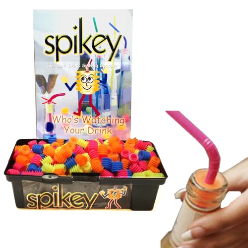 SPIKEY Anti Drug Date Rape Bottle Stopper for Bars Clubs Pubs Spiking Protection (100x Spikey Bottle Stoppers)