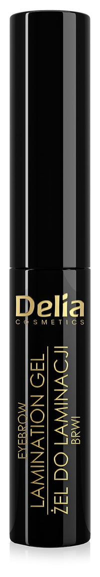 Delia Cosmetics – Eyebrow Expert – Eyebrow Lamination Gel – Black – Vegan Formula – Brow Shape Fixation – Color Enhancement – Biotin, Peptides, Glycerin – 4ml