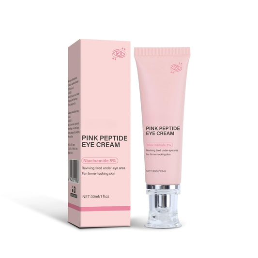 Trendyfave Pink Peptide Eye Cream - Hydrating & Nourishing Anti-Aging Eye Treatment for Fine Lines & Puffiness Dark Circles, 30ml