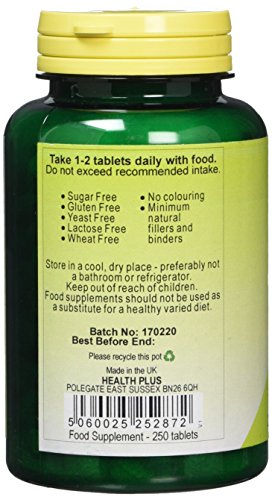 Health Plus Kelp 300mg : Body Shape Plant Supplement : 250 Tablets, in a planet-friendly 99% recycled pot