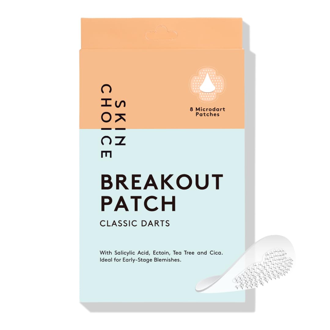 SKIN CHOICE Microdart Pimple Patches Salicylic Acid, Hyaluronic Acid, CICA, Tea Tree, Early Stage Spot Treatment, Dots Hydrocolloid Patch for Spots, Vegan Cruelty-Free Korean Skincare, 8 Pcs