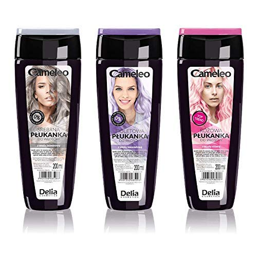 Delia Cosmetics Delia Cameleo - Hair Toner Rinse For Bleached/Blonde/Grey Hair - 200ml (Pink)