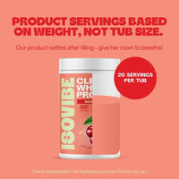 ISOVIBE Isovibe Clear Whey Protein Powder Sour Cherry (20 Servings) Refreshing Protein Water | Zero Added Sugar | High Protein 20g Per Serving