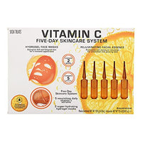 Skin Treats Vitamin C Five-Day Skincare System 7 Pieces Gift Set: 2 x Hydrogel Face Mask 120g - 5 x Essence Ampoul