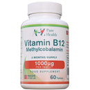 A to Z Pure Health Energy Supplement, Vitamin B12 Complex High Strength Vegan Tablets | 1000mcg 60 Tablets (2 Month's Supply) | Premium, High Strength B12 Methylcobalamin | Reduces Tiredness & Fatigue | UK Made